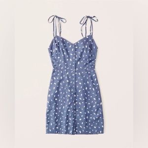 Abercrombie & Fitch Tie Strap mini dress XL blue